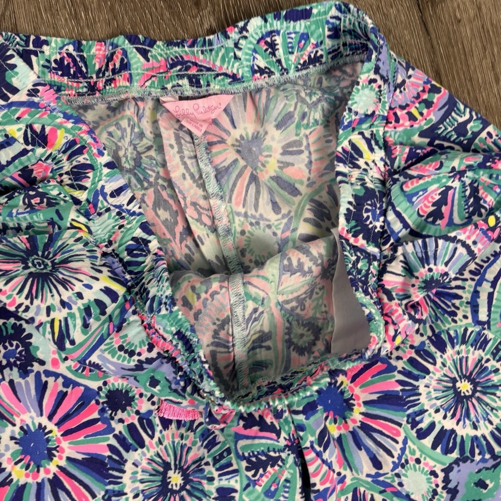 Lilly Pulitzer Piper Jogger Pants M Elastic Waist Tassels Swim Only Print - Picture 6 of 12